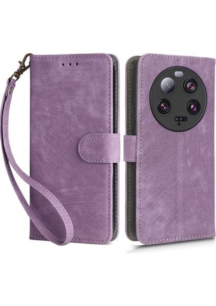 Xiaomi 13 Ultra Cüzdan Stand Telefon Kapağı Rfıd Shap-Purple ile Deri Telefon Kılıfı (Yurt Dışından)