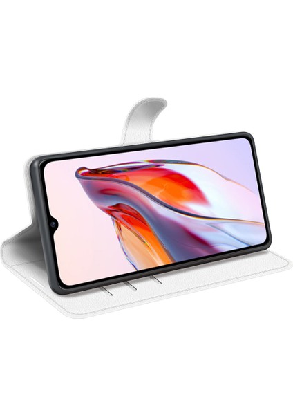 Xiaomi Redmi Için Koruyucu Telefon Kılıfı 12C 4g Litchi Doku Doku Anti-Çizelge Deri Deri Kapak Cüzdan Stand-Beyaz (Yurt Dışından) fırsatları