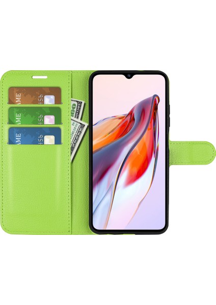 Xiaomi Redmi Için Koruyucu Telefon Kılıfı 12C 4g Litchi Doku Doku Anti-Çizik Flip Deri Kapak Cüzdan Stand Yeşili (Yurt Dışından) modelleri