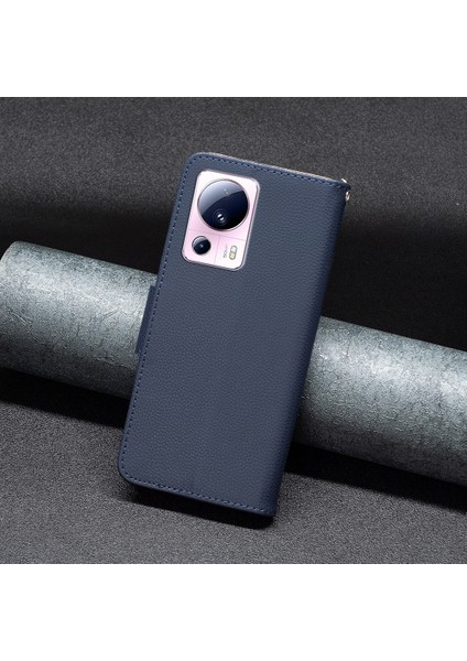 Xiaomi 13 Lite/civi Için 2 5g Pu Deri Cüzdan Kapağı Litchi Doku Stand Strap-Dark Mavi ile Telefon Kılıfı (Yurt Dışından) indirimleri