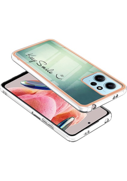 Xiaomi Için Redmi Note 12 4g Elektraplatma 2.0mm Tpu Telefon Kılıfı Imd Desen Çizelge Anti-Clatf Cover-Cut Smile (Yurt Dışından) modelleri