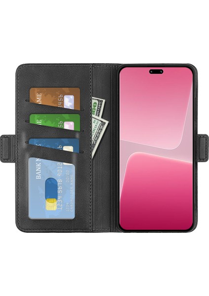 Xiaomi 13 Lite/civi 2 5g Buzağı Dokusu Cep Telefonu Kapak Standı Cüzdan Pu Deri Telefon Kılıf Black (Yurt Dışından) fiyatları