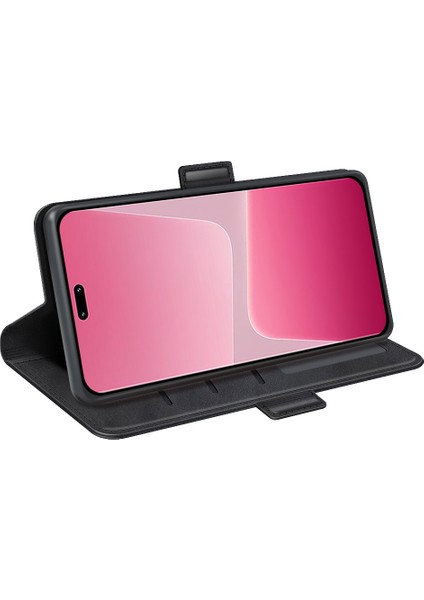 Xiaomi 13 Lite/civi 2 5g Buzağı Dokusu Cep Telefonu Kapak Standı Cüzdan Pu Deri Telefon Kılıf Black (Yurt Dışından) modelleri