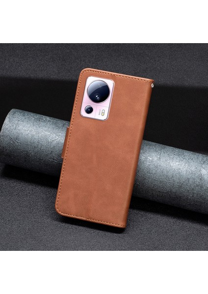 Xiaomi 13 Lite/civi 2 5g Stand Telefon Kılıfı Pu Deri Cüzdan Telefon Kapağı Strap-Brown (Yurt Dışından) indirimleri