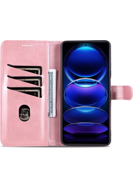 Xiaomi Redmi Için Note 12 Pro 5g/note 12 Pro Speed ​​5g/poco X5 Pro 5g Telefon Kılıfı Pu Deri Cüzdan Stand Flip Folio Koruyucu Kapak Golü Altın (Yurt Dışından)