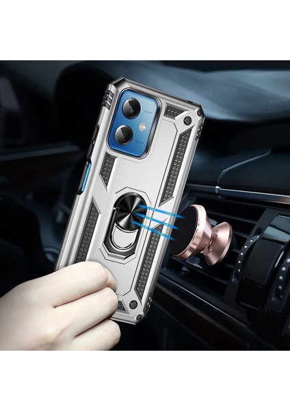 Xiaomi Redmi Için Note 12 5g (Global)/(Hindistan)/(Çin)/poco X5 5g Yüzük Kickstand Telefon Kılıfı Tpu+Pc Cep Telefonu Kapak Silver (Yurt Dışından) fırsatları