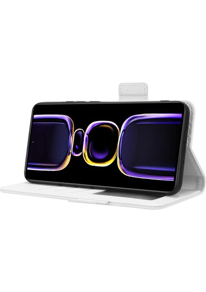 Xiaomi Için Redmi Poco F5 Pro 5g/redmi K60 Pro 5G/K60 5G/K60 Şampiyon Edition Şok Geçirmez Telefon Kılıfı Stand Cüzdan Litchi Doku Pu Deri Kapak-Beyaz (Yurt Dışından) indirimleri
