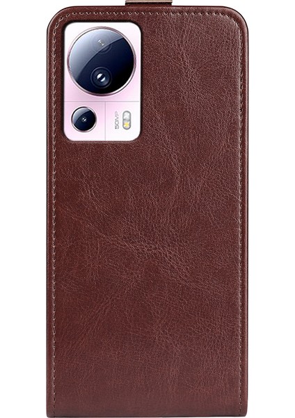 Xiaomi Için 13 Lite/civi 2 5g Kart Tutucu Dikey Flip Telefon Kılıfı Çılgın At Dokusu Pu Deri Kapak-Kahverengi (Yurt Dışından) indirimleri