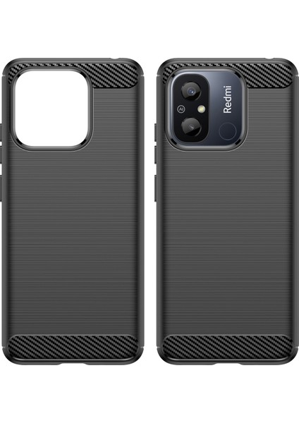 Xiaomi Için Redmi 12C 4g Esnek Tpu Telefon Geri Kapak Fırçalanmış Karbon Fiber Doku Damla Koruma Telefon Kılıfı Black (Yurt Dışından) modelleri