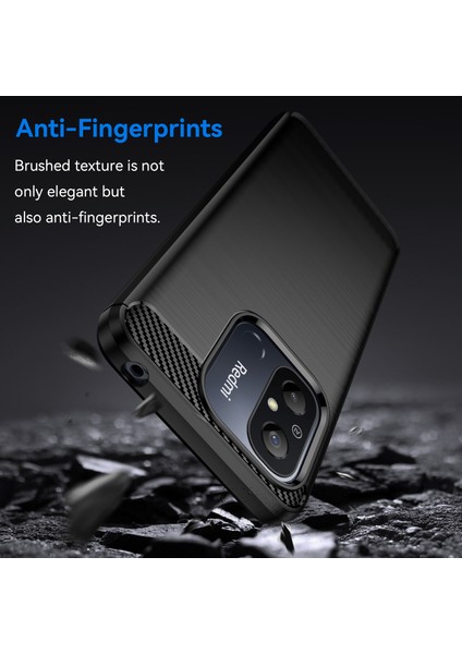 Xiaomi Için Redmi 12C 4g Esnek Tpu Telefon Geri Kapak Fırçalanmış Karbon Fiber Doku Damla Koruma Telefon Kılıfı Black (Yurt Dışından) fırsatları