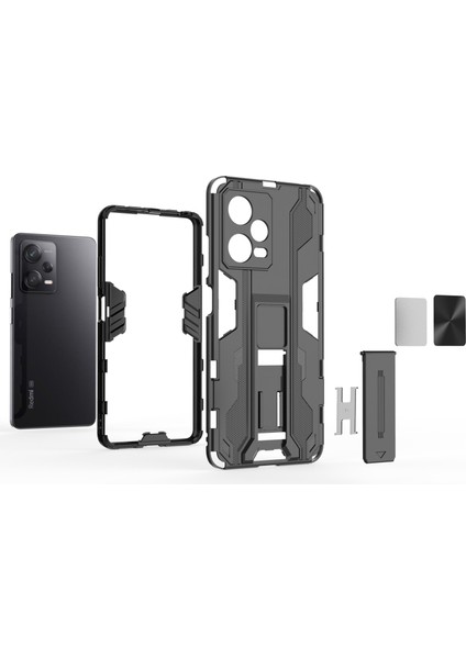 Xiaomi Redmi Için Note 12 Pro 5g Hibrid Yumuşak Tpu Hard Pc Kaymaz Koruyucu Kasa Kickstand Anti-Cratch Telefon Kapak Yeşili (Yurt Dışından) fiyatları