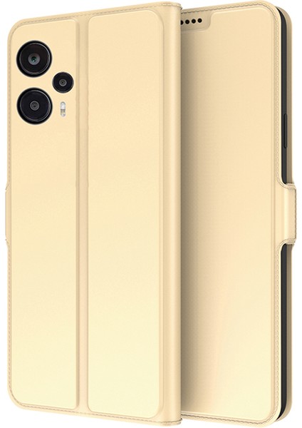Xiaomi Redmi Için Anti-Drop Kılıfı Not 12 Turbo/poco F5 5g Kart Tutucu Pu Deri Telefon Stand Kapağı- (Yurt Dışından)
