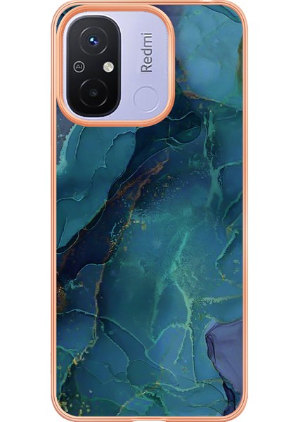 Xiaomi Redmi Için 12C 4G/11A 4g Telefon Kılıfı 2.0mm Elektrapan Imd Mermer Desen Tpu Kapak Yeşillüğü (Yurt Dışından) fiyatları