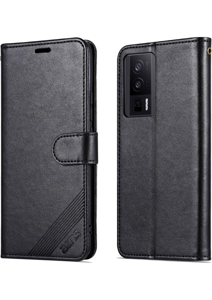 Xiaomi Poco F5 Pro 5g/redmi K60 Pro 5G/K60 5g Stand Cüzdan Koruyucu Telefon Kapağı Black Için Telefon Deri Kılıfı (Yurt Dışından)