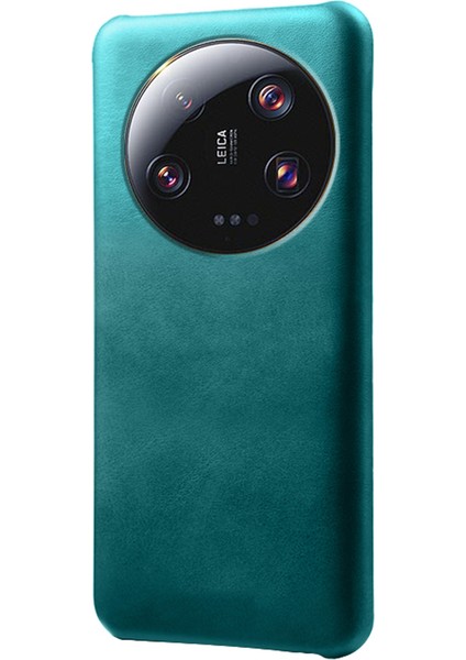 Xiaomi 13 Ultra Pu Deri+Pc Telefon Kapağı Buzağı Dokusu Çizelge Karşıtı Geri Kılıf Yeşili (Yurt Dışından)