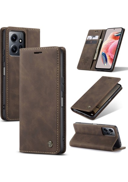 Xiaomi Için Redmi Note 12 4g Pu Deri Telefon Stand Vakası Önleme Önleyici Cüzdan Kapak Kavurosu (Yurt Dışından)