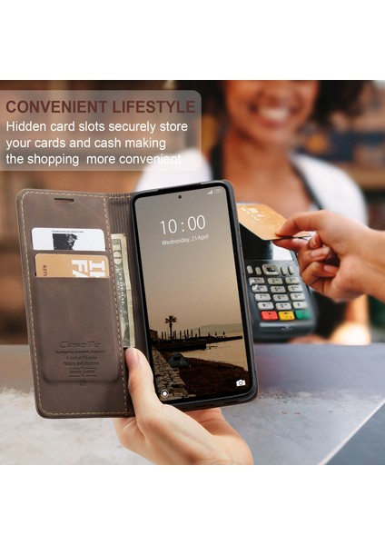 Xiaomi Için Redmi Note 12 4g Pu Deri Telefon Stand Vakası Önleme Önleyici Cüzdan Kapak Kavurosu (Yurt Dışından)
