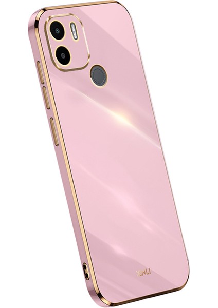 Xiaomi Için Xinli Redmi A1+ 4g/a2+ 4g/poco C50 4g Cep Telefon Kılıfı Elektrokaplama Altın Kenar Koruyucu Tpu Telefon Kapak-Moral (Yurt Dışından)