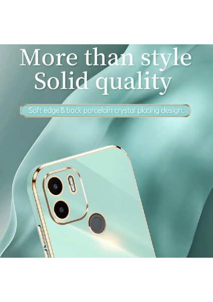 Xiaomi Için Xinli Redmi A1+ 4g/a2+ 4g/poco C50 4g Cep Telefon Kılıfı Elektrokaplama Altın Kenar Koruyucu Tpu Telefon Kapak-Moral (Yurt Dışından)