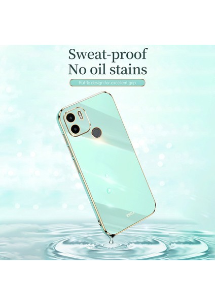 Xiaomi Için Xinli Redmi A1+ 4g/a2+ 4g/poco C50 4g Cep Telefon Kılıfı Elektrokaplama Altın Kenar Koruyucu Tpu Telefon Kapak-Moral (Yurt Dışından)