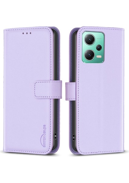 Xiaomi Redmi Için BF17 Not 12 5g (Çin)/(Hindistan)/(Global)/poco X5 5g Deri Kılıf Stand Cüzdan Telefonu Kapak-Doğru (Yurt Dışından)