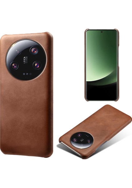 Xiaomi 13 Ultra Pu Deri+Pc Telefon Kapağı Buzağı Dokusu Kıç Çizgiye Karşı Koşu Kahverengi (Yurt Dışından) fiyatları