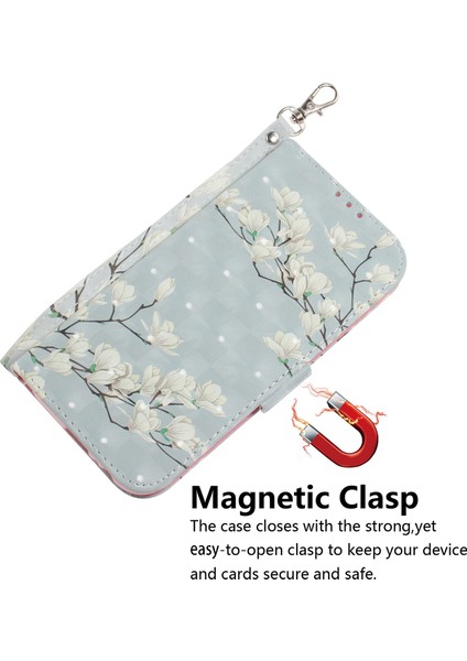 Xiaomi Için Redmi Note 12 4g Telefon Kasası, Pu Dergi Desen Baskı Strap-Magnolia ile Stand Kapağı (Yurt Dışından) indirimleri