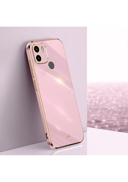 Xiaomi Için Xinli Redmi A1+ 4g/a2+ 4g/poco C50 4g Cep Telefon Kılıfı Elektrokaplama Altın Kenar Koruyucu Tpu Telefon Kapak-Moral (Yurt Dışından)