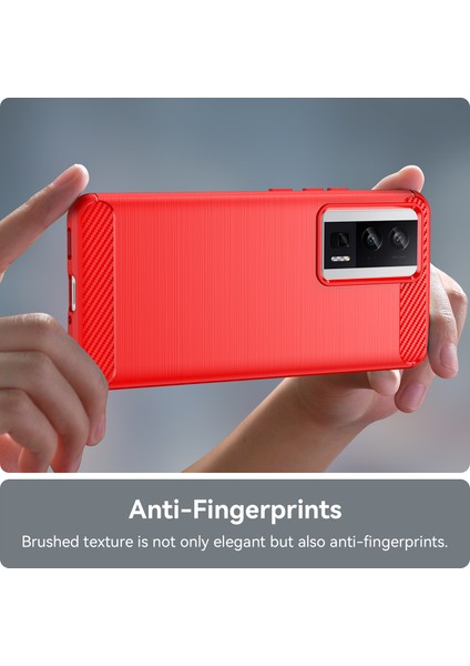 Xiaomi Poco F5 Pro 5g/redmi K60 Pro 5G/K60 5g Karbon Fiber Doku Yumuşak Tpu Fırçalanmış Yüzey Koruyucu Kapak-Kırmızı (Yurt Dışından) indirimleri
