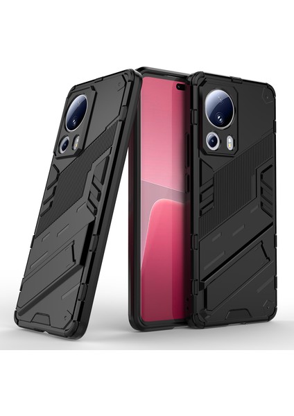 Xiaomi 13 Lite/civi 2 5g Kickstand Tpu+Pc Cep Telefonu Kapağı Fingerprint Önleyici Cep Telefonu Kılıf Kahret (Yurt Dışından) fiyatları