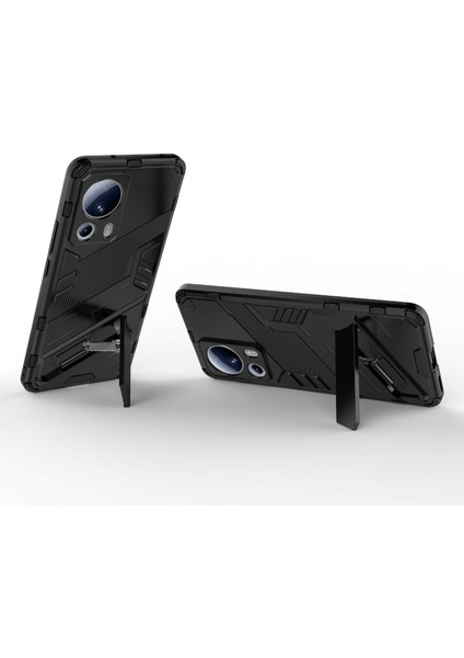 Xiaomi 13 Lite/civi 2 5g Kickstand Tpu+Pc Cep Telefonu Kapağı Fingerprint Önleyici Cep Telefonu Kılıf Kahret (Yurt Dışından) modelleri