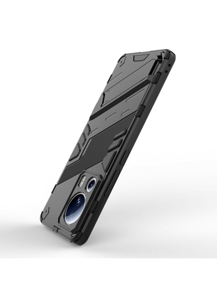 Xiaomi 13 Lite/civi 2 5g Kickstand Tpu+Pc Cep Telefonu Kapağı Fingerprint Önleyici Cep Telefonu Kılıf Kahret (Yurt Dışından) fırsatları