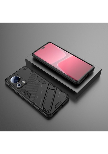 Xiaomi 13 Lite/civi 2 5g Kickstand Tpu+Pc Cep Telefonu Kapağı Fingerprint Önleyici Cep Telefonu Kılıf Kahret (Yurt Dışından) indirimleri