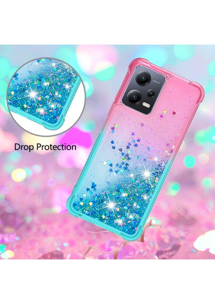 Xiaomi Redmi Için Tpu Kapak Not 12 5g (Çin)/(Global)/poco X5 5g Gradyan ve Sıvı Telefon Vaka Pembe/sky Mavisi (Yurt Dışından) fırsatları