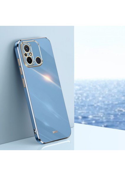 Xiaomi Için Xinli Redmi 12C 4g Hassas Lens Kesme Telefon Kılıfı Elektrapan Altın Kenar Esnek Tpu Kapak-Mavi (Yurt Dışından) indirimleri