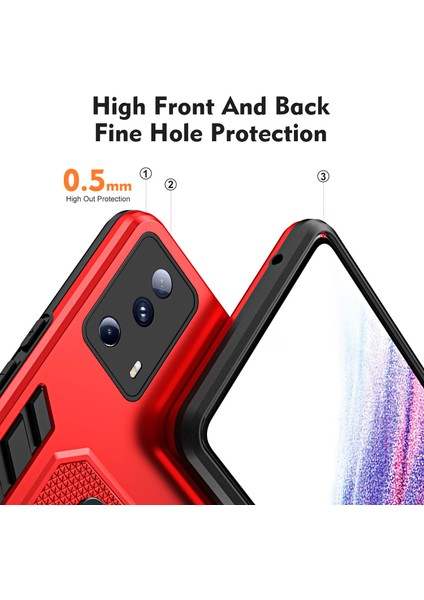 Xiaomi 13 Lite/civi 2 5g Gizli Kickstand Kapak Silikon Halka Kayışı Tpu+Pc Mobile Case-Red (Yurt Dışından) fiyatları