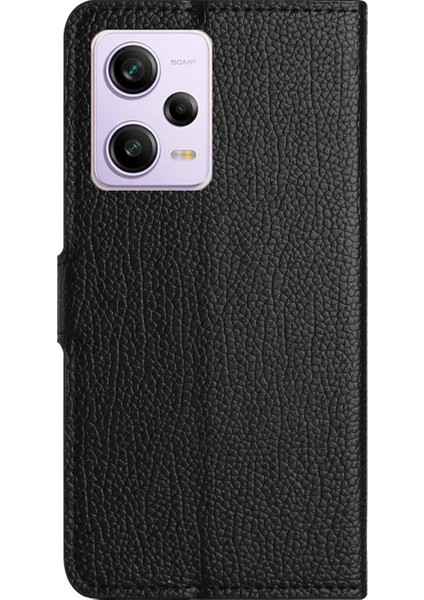 Xiaomi Redmi Için Şok Geçirmez Cep Telefonu Kapağı Note 12 Pro 5g, Litchi Doku Pu Deri Cüzdan Stand-Black ile Telefon Kılıfı (Yurt Dışından) indirimleri