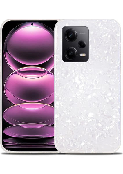 Xiaomi Redmi Için Telefon Kılıfı Not 12 Pro 5g/note 12 Pro Speed ​​5g/poco X5 Pro 5g Imd Akrilik+Tpu Geri Koruyucu Kapak-Beyaz (Yurt Dışından)