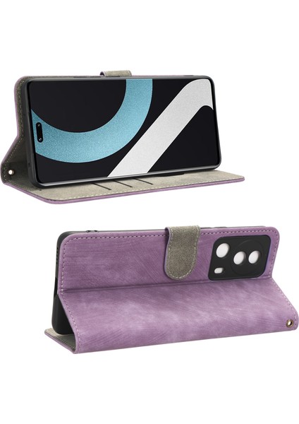 Xiaomi 13 Lite/civi 2 5g Cüzdan Telefon Kılıfı Rfıd Engelleme Stand Stand Strap-Murple ile Deri Kapağı (Yurt Dışından) indirimleri