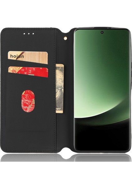 Xiaomi 13 Ultra Rhombus Için Baskılı Pu Deri Telefon Kılıfı Cüzdan Stand Flip Kapak-Moral (Yurt Dışından) fırsatları