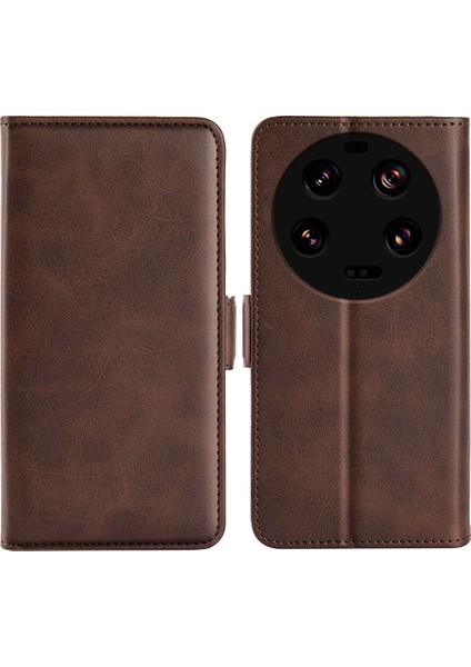 Xiaomi Için 13 Ultra Şok Geçirmez Cüzdan Flip Telefon Kapağı Buzağı Dokusu Pu Deri Stand Folio Kazan (Yurt Dışından)
