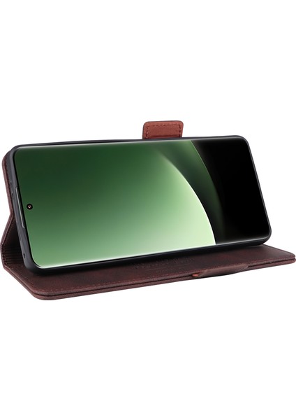 Xiaomi 13 Ultra Pu Deri Flip Folio Case Donanım Dekoru Stand Telefon Kapak Kavurosu (Yurt Dışından) modelleri