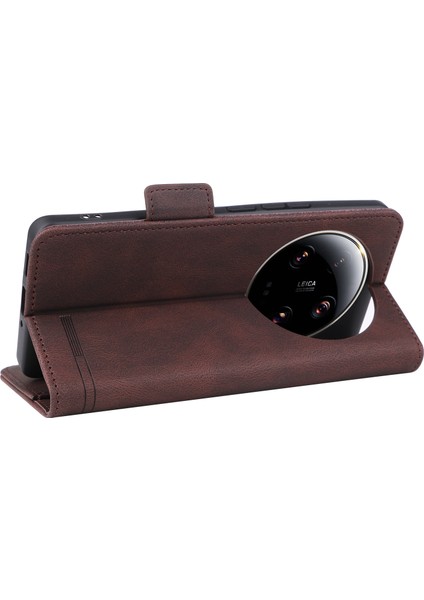 Xiaomi 13 Ultra Pu Deri Flip Folio Case Donanım Dekoru Stand Telefon Kapak Kavurosu (Yurt Dışından) fırsatları