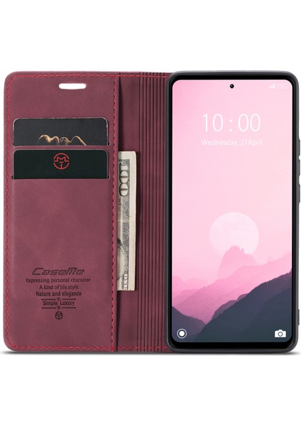 Xiaomi Redmi Için 12C 4G/11A 4g Stand Telefon Kapağı Pu Deri Deri Cüzdan Damla Geçirmez Kasa Kırmızısı (Yurt Dışından) fiyatları