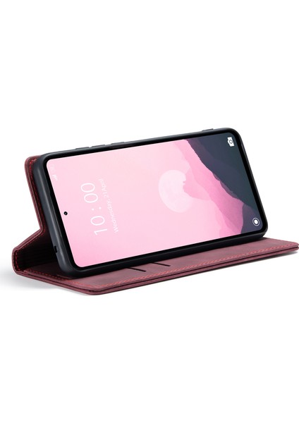 Xiaomi Redmi Için 12C 4G/11A 4g Stand Telefon Kapağı Pu Deri Deri Cüzdan Damla Geçirmez Kasa Kırmızısı (Yurt Dışından) modelleri