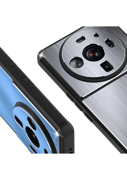 Xiaomi 12S Ultra 5g Fırçalanmış Telefon Kasası Tpu+Alüminyum Alaşımlı Geri Telefon Kabuğu Kapak-Siyah (Yurt Dışından) fırsatları
