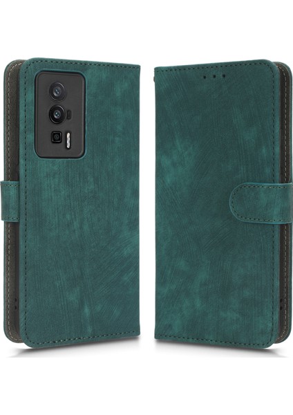 Xiaomi Redmi Için Poco F5 Pro 5g/redmi K60 Pro 5G/K60 5G/K60 Şampiyonu Edition Deri Telefon Kılıfı Rfıd Blomak Koruyucu Flıp Cezayet Yeşi (Yurt Dışından)