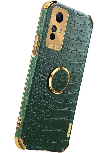 Xiaomi Için Redmi Note 12S 4g Timsah Doku Kickstand Telefon Kasası 6d Elektrok Burunlu Pu Deri+Tpu Kapak Yeşil (Yurt Dışından) fiyatları