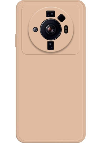 Xiaomi 12S Ultra 5g Için Tpu Kılıfı, Şok Emilim Mikrofiber Astar Ka Düz Kenarlı Telefon Geri Kapak-Orange (Yurt Dışından)