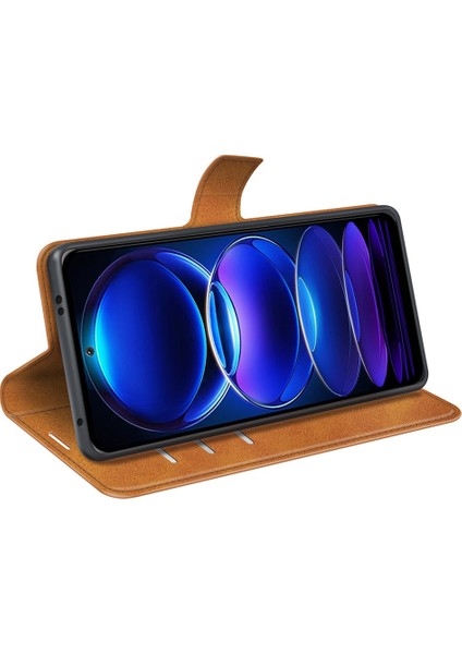 Xiaomi Redmi Için Cep Telefonu Kapağı Not 12 5g (Global)/(Hindistan)/(Çin)/poco X5 5g Pu Deri Buzağı Doku Standı Cüzdan Manyetik Flip Telefon Kılıfı Sarı (Yurt Dışından) fırsatları